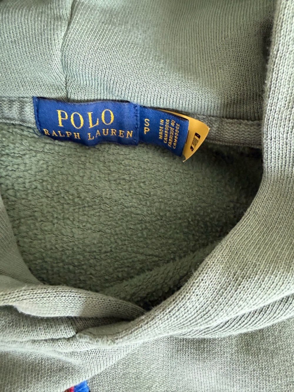 Ralph Lauren Olive Green Polo Player Crewneck Hoodie - Picture 5 of 6